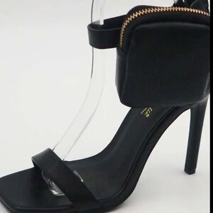 Anne Michelle Black High Heels with Pouch; Y2K, cosplay